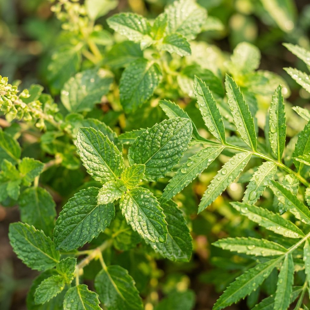 Fresh Holy Basil & Neem harvest